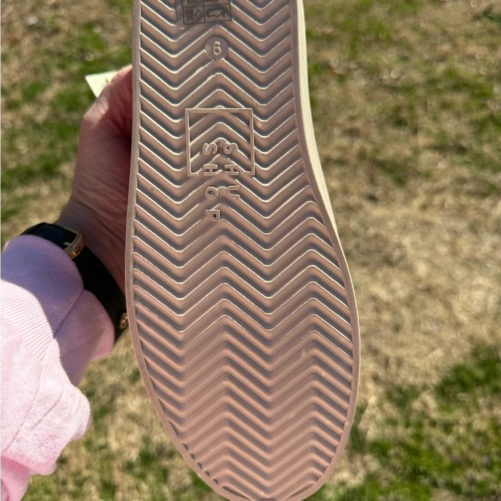 SHUSHOP Metallic Pink and Cream Women's Sneakers - Picture 5 of 5